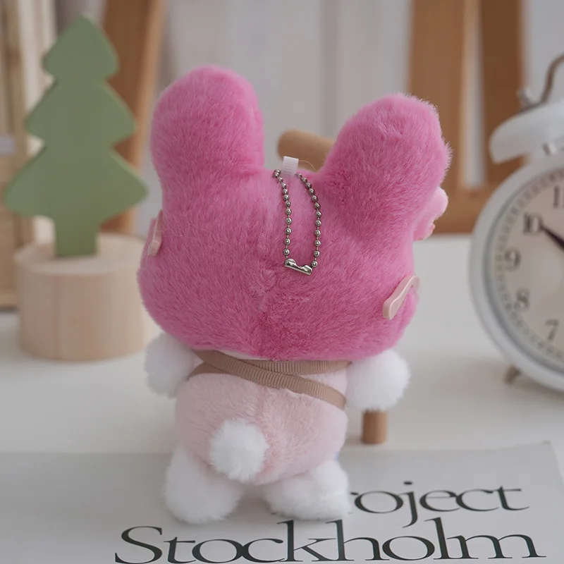 Gafas Sanrio bonitas de 12CM, adornos Kuromi, juguete de peluche, muñeca My Melody, bolsa para gato, llavero, muñeco, Peluches, regalo elegante