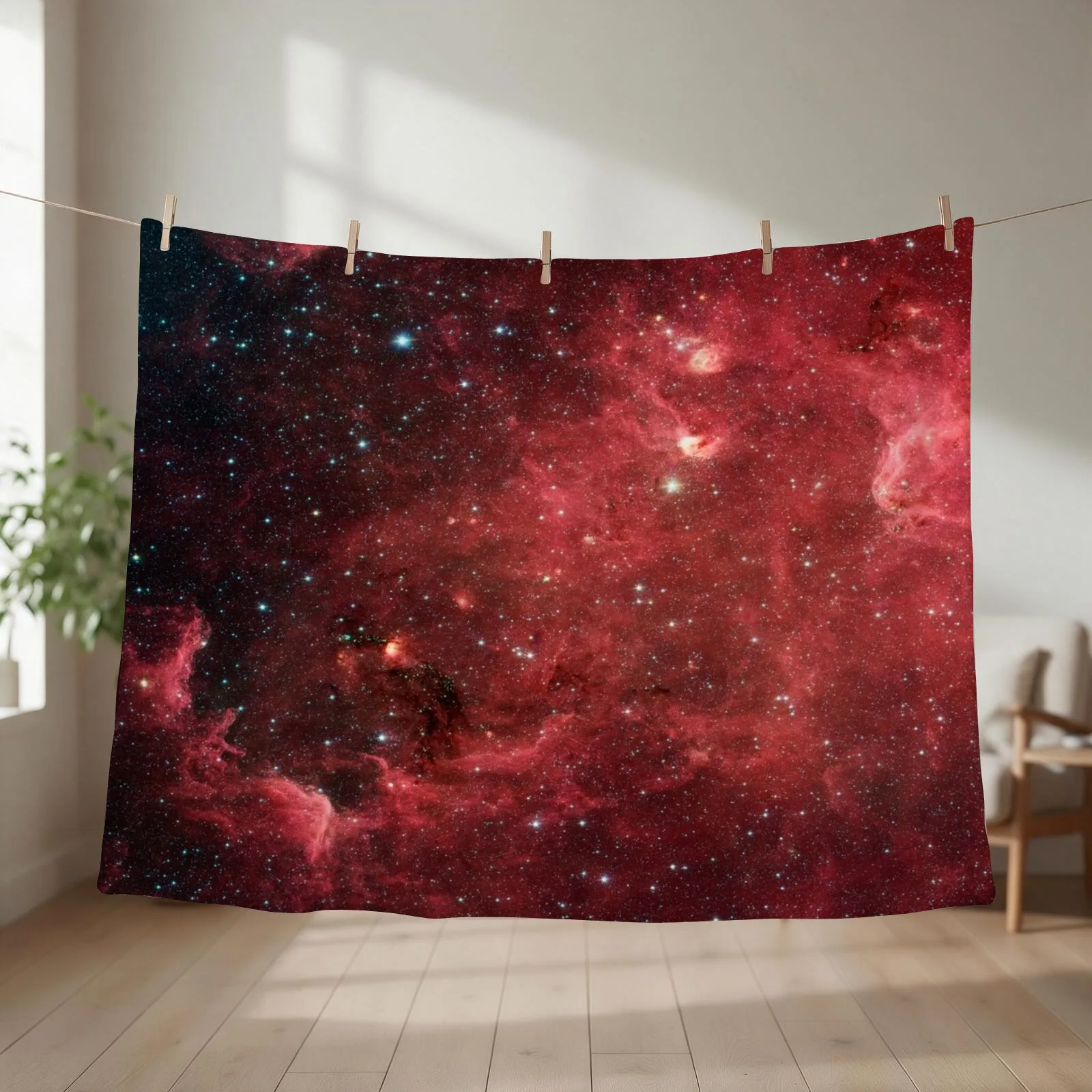 North America Nebula Infrared, RBSSG Throw Blanket couch cozy soft plush fuzzy picnic outdoor blanket