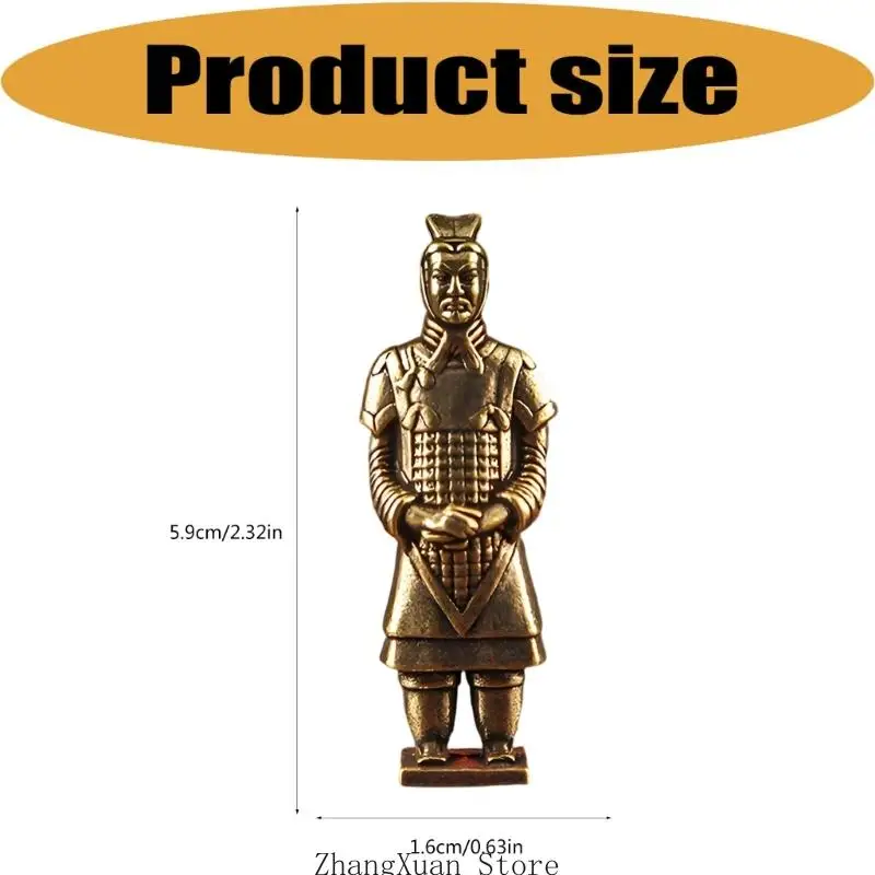 Kulturelle Terrakotta-Soldat-Figur für Büro-Schreibtisch-Regal und Heim-Styling 3XUF – Detail 6