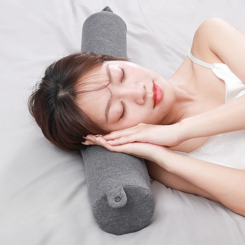 

Memory Cotton U Shaped Pillow Adjustable Cylindrical Portable Neck Support for Travel Airplane Office Nap Comfortable Sleep Aid