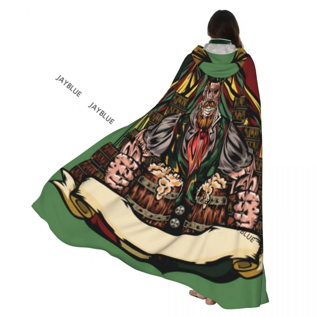 

Unisex Adult Old Man With Beer Mugs Cloak with Hood Long Witch Costume Cosplay