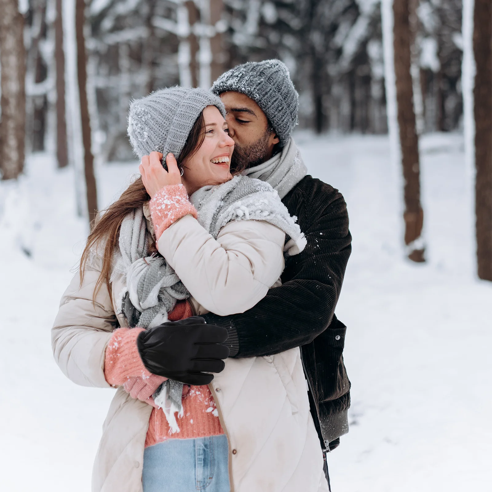 قفازات متينة مضادة للكهرباء الساكنة من البولي يوريثان لحماية الرياضات الشتوية باللون الأسود للتزلج والمشي لمسافات طويلة والتسلق قفازات شتوية مريحة من البولي يوريثان #5