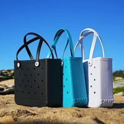 Borsa Bogg da donna alla moda Borsa estiva in EVA impermeabile grande tote a tracolla Borsa Bogg da donna per lo shopping da spiaggia di grande capacità