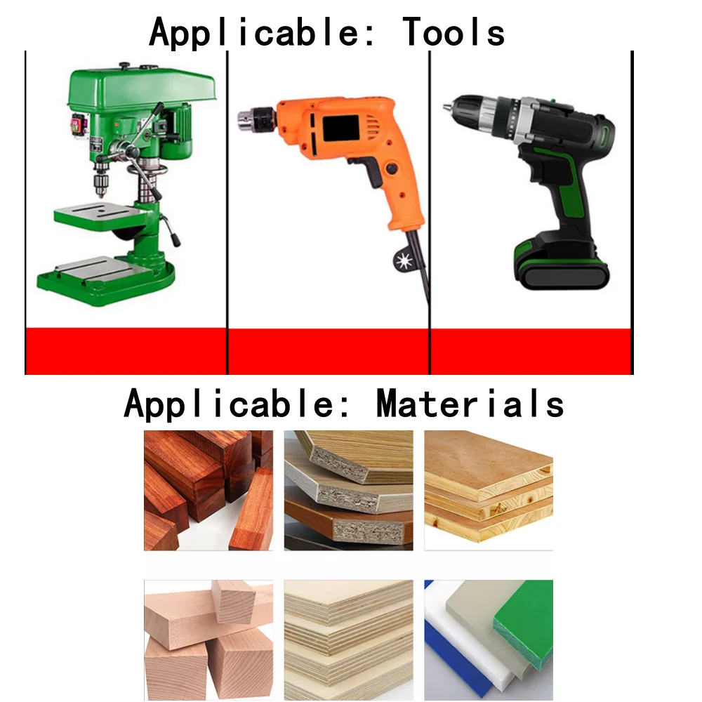 14mm-100mm Forstner Carbon Steel Boring Drill Bits Woodworking Self Centering Hole Saw Tungsten Carbide Wood Cutter Tools Set