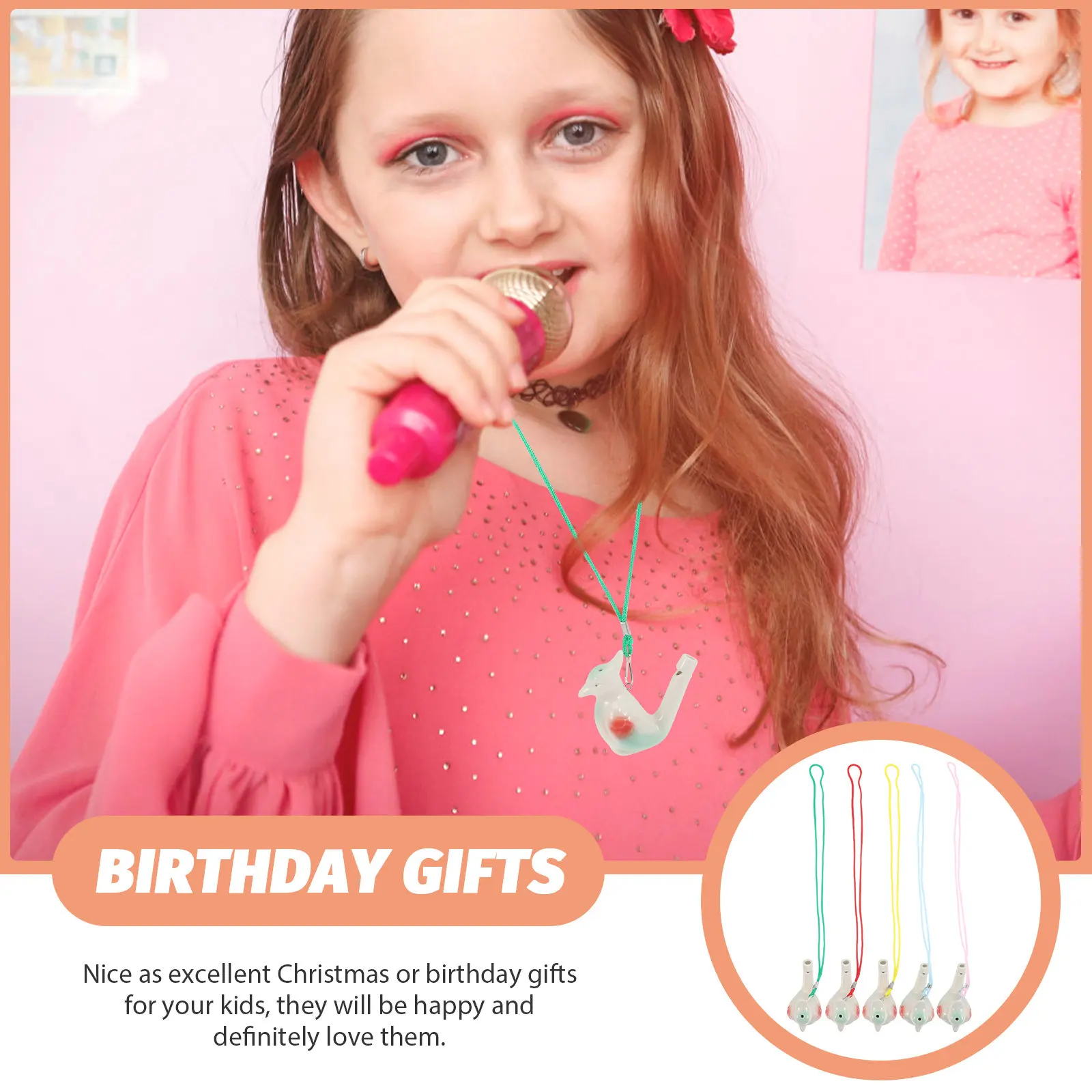 

Набор из 5 керамических свистков-птичек с отверстием для воды, забавный звуковой эффект, музыкальные инструменты для детей 6-13 лет, подарочный набор на день рождения