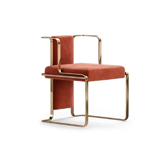 

z Modern Dining Room Furniture Unique Design Stainless Steel Polished Stunning Dining Chair for Home Hotel