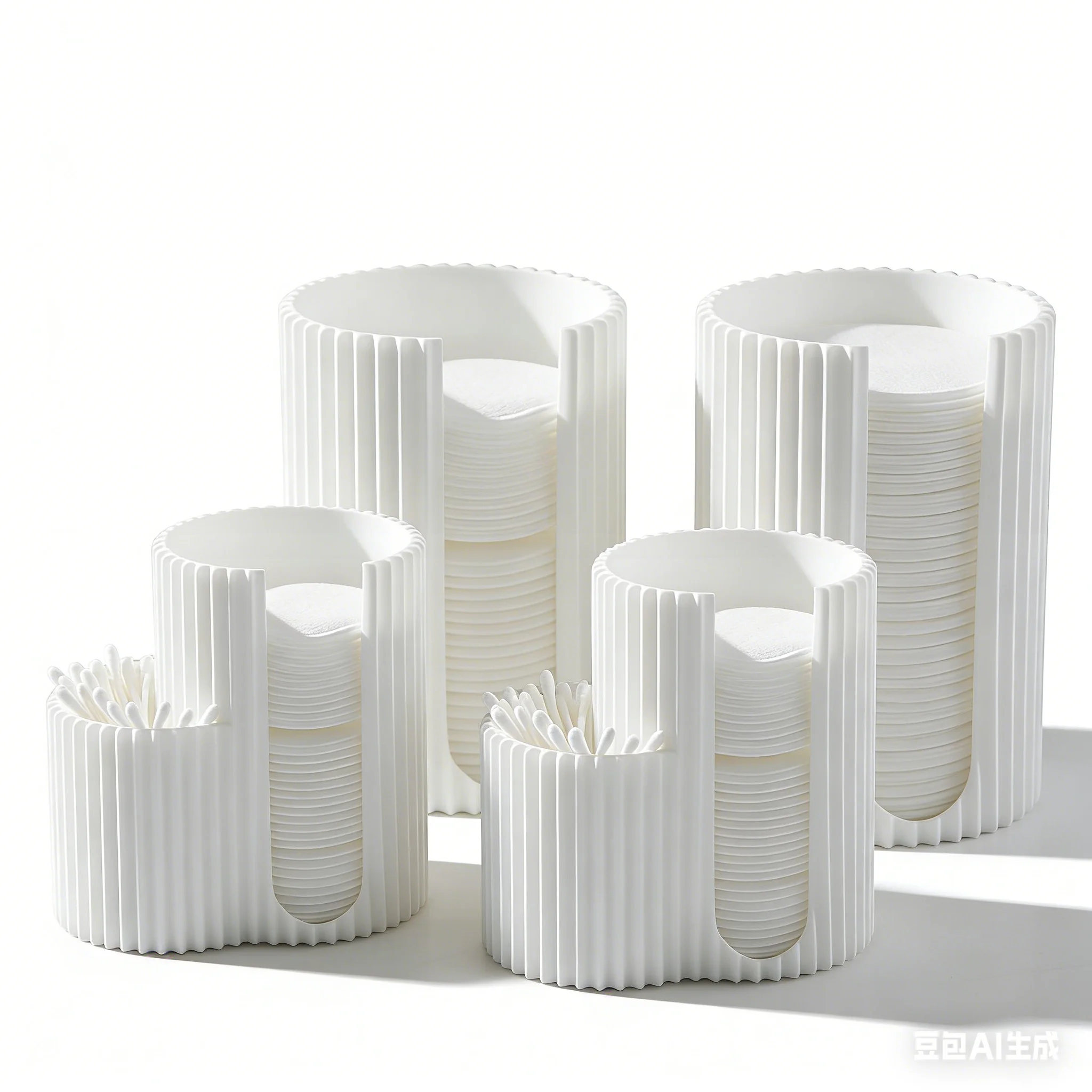 2pcs Cotton Swab Storage Box Acrylic Makeup Organizer Cotton Round Pad Holder Box Cotton swab box storage box
