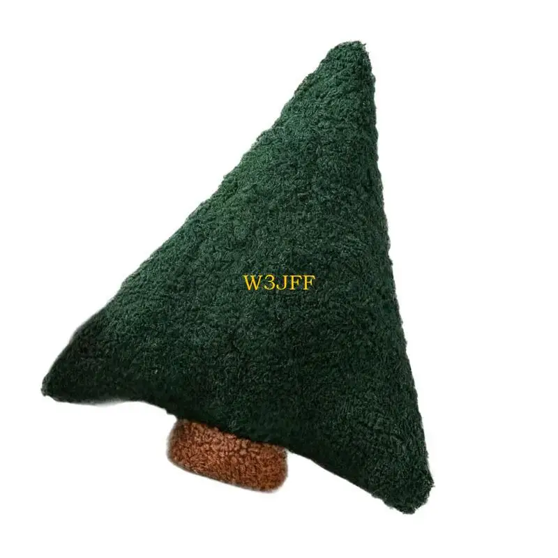 

W3JF Comfortable Christmas Tree Pillow Pillow Polyster Cotton Blend Stuffing Excellent For Sofa Bedroom Gifting