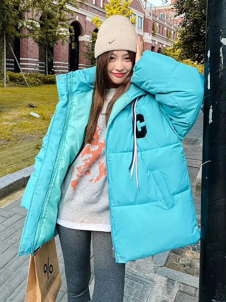 Parkas Jassen 2023 Nieuwe Jas Winter Vrouwen Tops Katoenen Gewatteerde Puffer Jassen Losse Dikke Capuchon Winterjassen Kleding Parkas Xxl