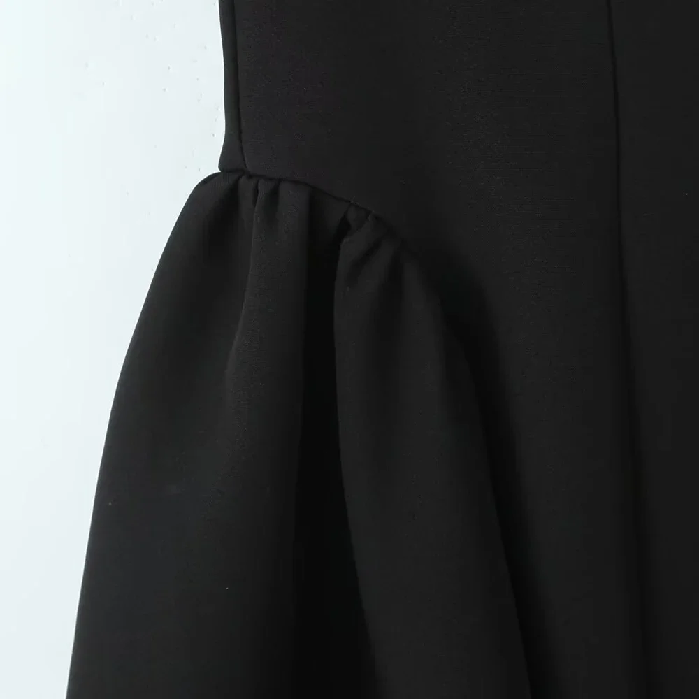 レディース向けサマーファッション、シンプルな蝶結びノースリーブスクエアネックミニカジュアルキャミワンピース