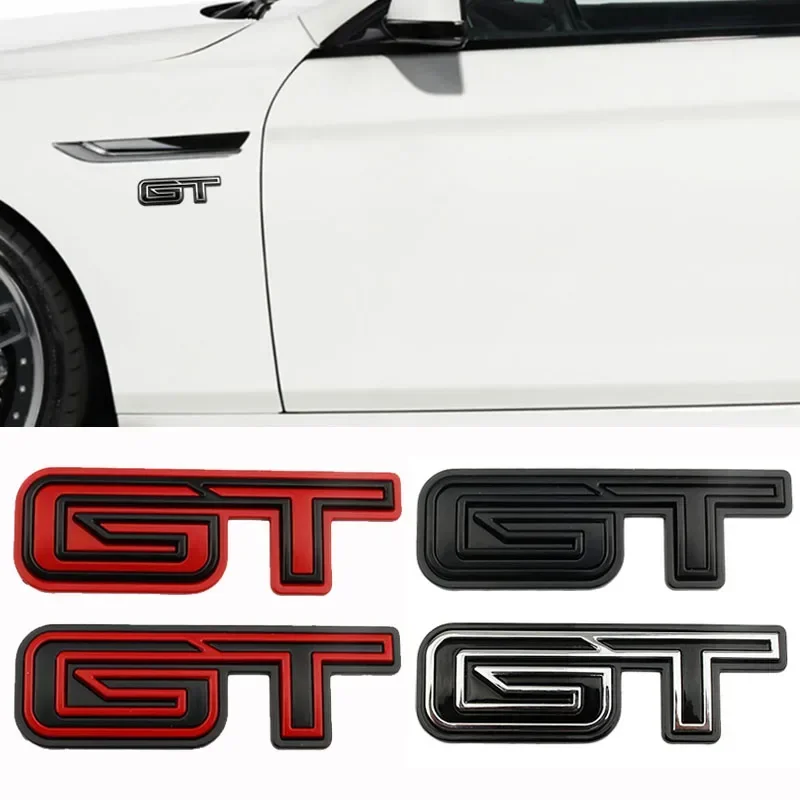 Metal Car Side Fender Sticker Emblem Trunk Sticker for Ford GT Fiesta Focus Mondeo Kuga Ranger Mustang Everest Ecosport