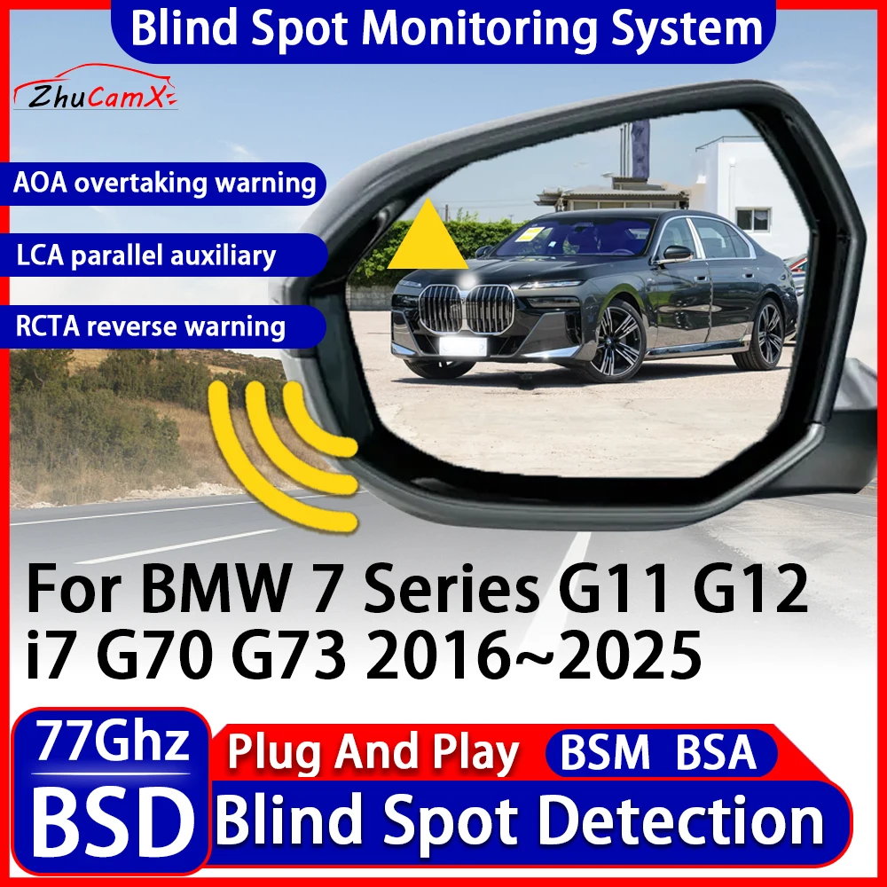 

Car BSD Blind Spot Detection Monitoring Warning System Change Lane Assistance For BMW 7 Series G11 G12 i7 G70 G73 2016~2025