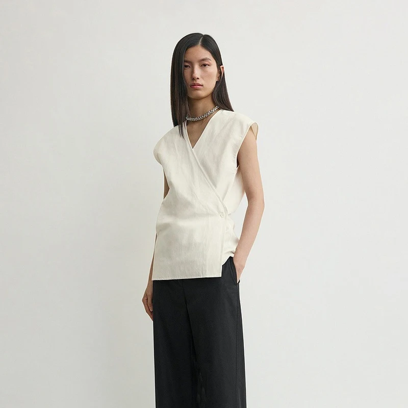 

Nordic mat Faion Commute High-End Sensation Wrap 3D V-Ne Svel irt Top Ele Chic Sle Women's Clothing