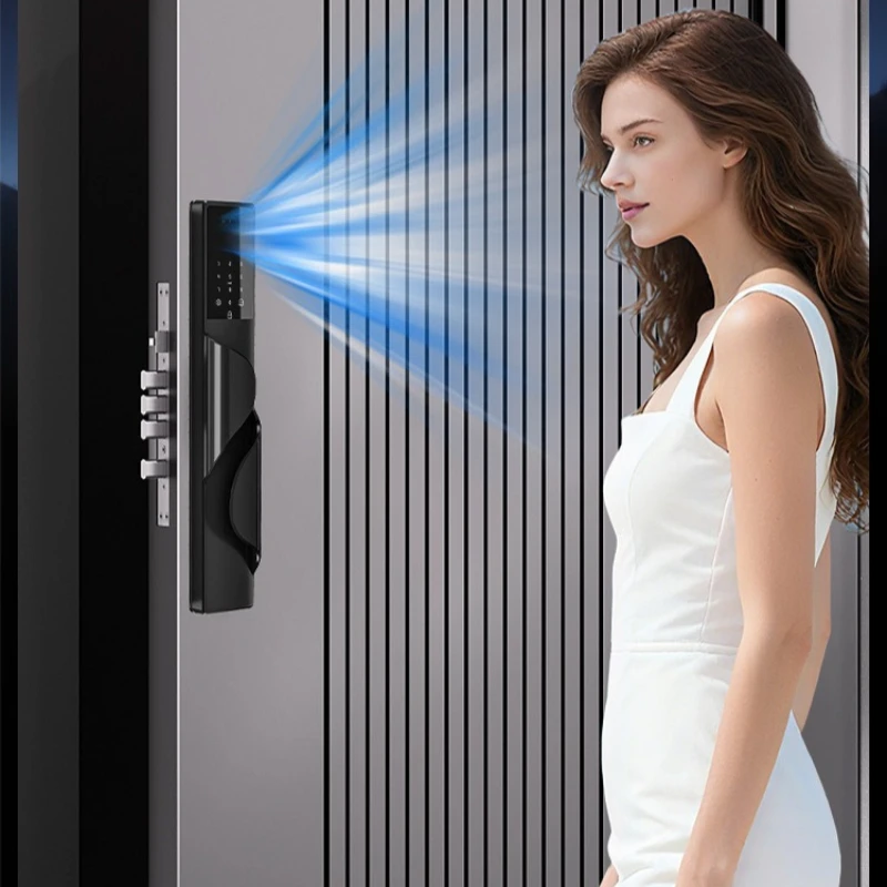 Tuya APP Smart Fingerprint Password Lock 3D Facial Recognition Home Electronic Remote High Smart IC Card Digital Lock