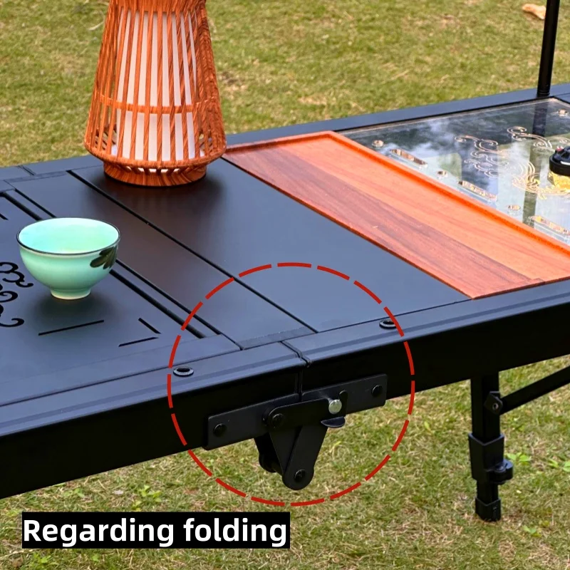 IGT Table igt 4 Unit Table Camping Folding Table Portable Lightweight  Aluminum Alloy  Desk BBQ Dinning Outdoor Camping Desk