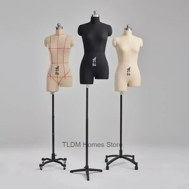 마네킹Design Model Female Dressmaker Mannequins Sewing Mannequin for Women's Clothing Bust Dress Form Stand Metal Base k