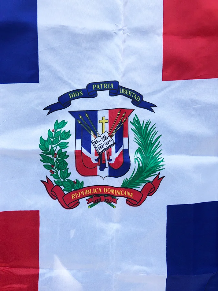 Dominican flag 90X150CM Hanging Polyester Dominican Republic national Banner Outdoor Indoor Big Flag for home decoration