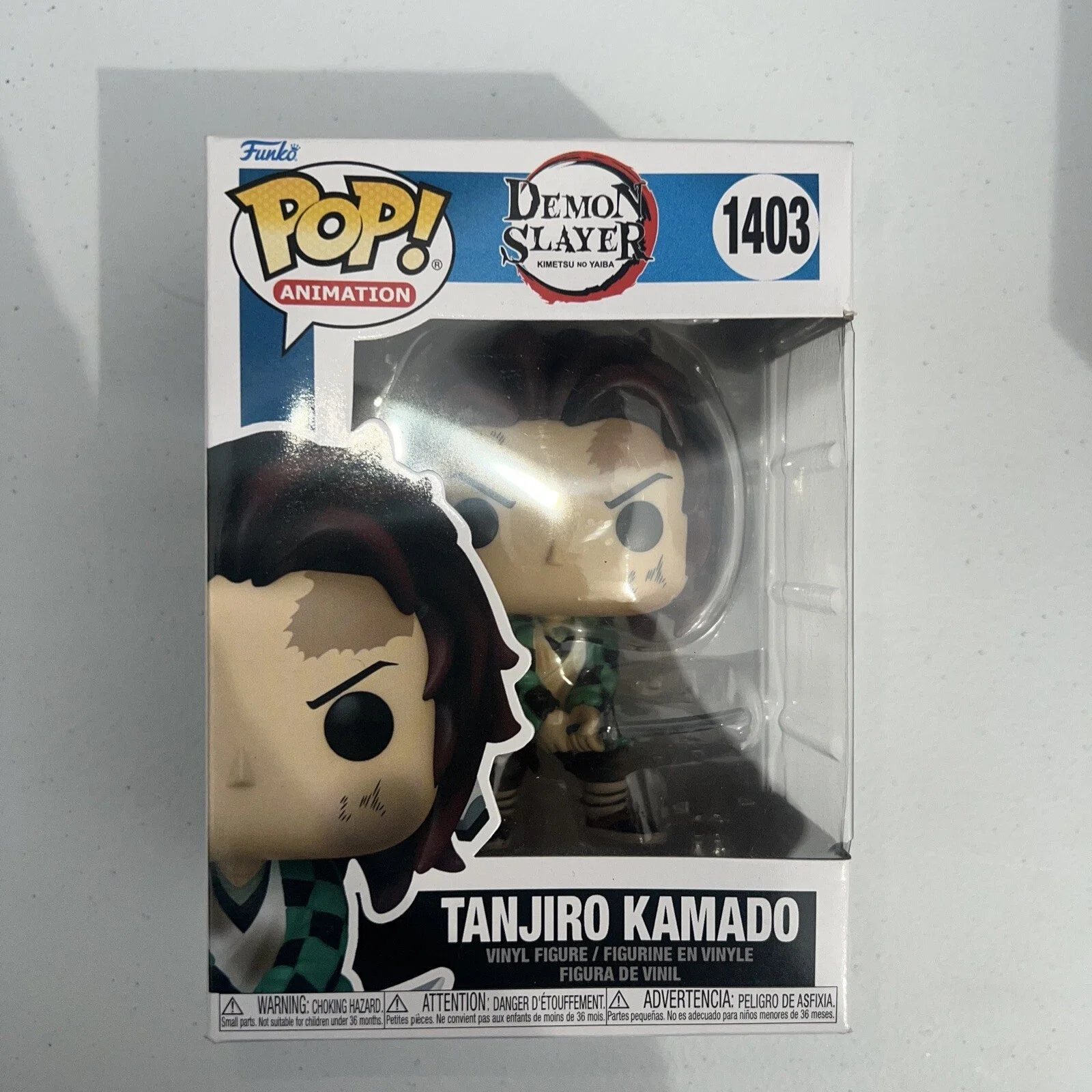 Anime Demon Slayer Tanjiro Kamado # 1403 figuras funko pop figura de vinil edição limitada estatueta coletar decoração modelo brinquedo presente