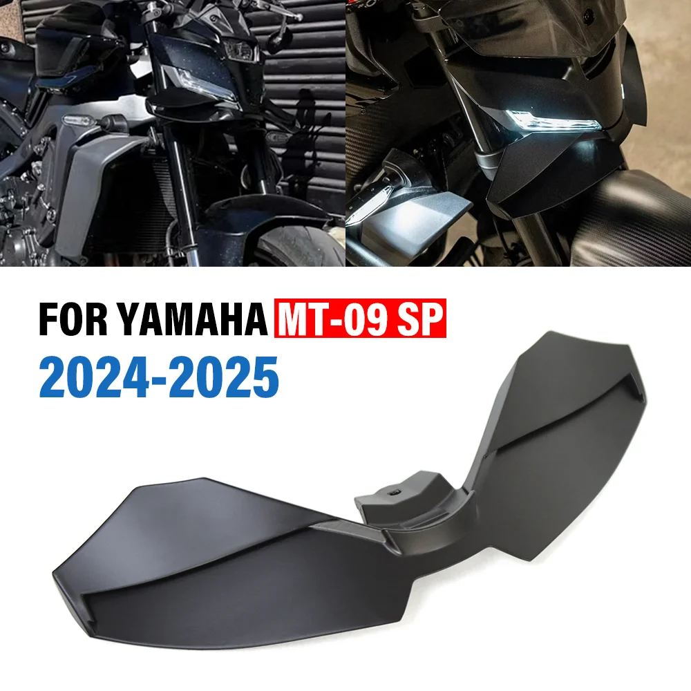 

Для YAMAHA MT-09 MT09 MT 09 SP 2024-2025 мотоциклетные передние спойлеры, прижимная сила, голый аэродинамический спойлер, комплект крыльев