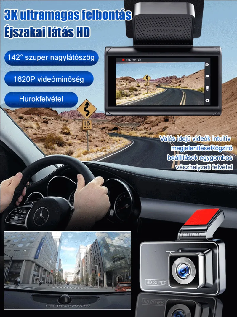 

Car driving recorder ultra high definition front and rear double recording cycle free installation driving car reverse shadow