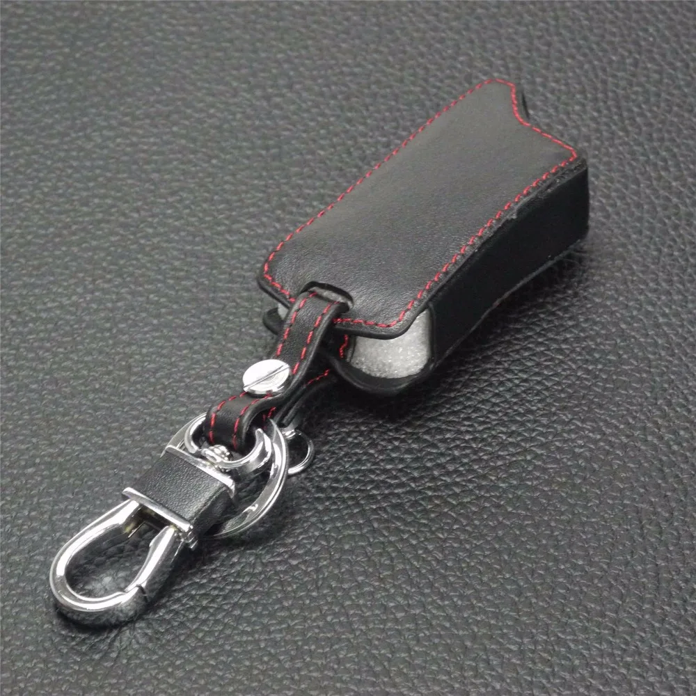 jingyuqin Remote 5 Buttons Two Way Car Alarm leather Case Cover keyChain For Tomahawk TZ9010 TZ9030 TW9030 TW9010 TW LCD Remote