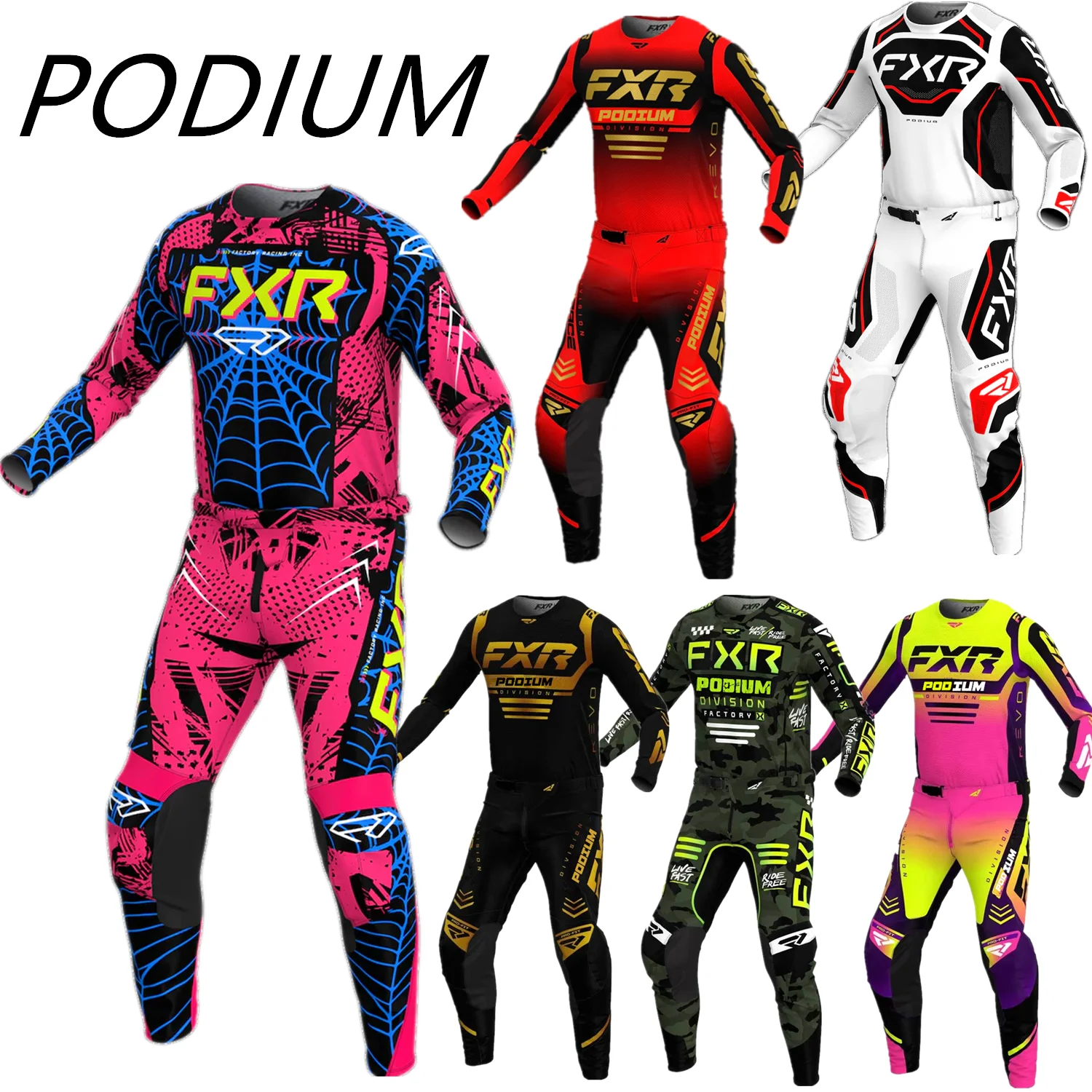 

Комплект экипировки для мотокросса 2026 Podium: Джерси и брюки для мотоциклов, эндуро и внедорожных гонок