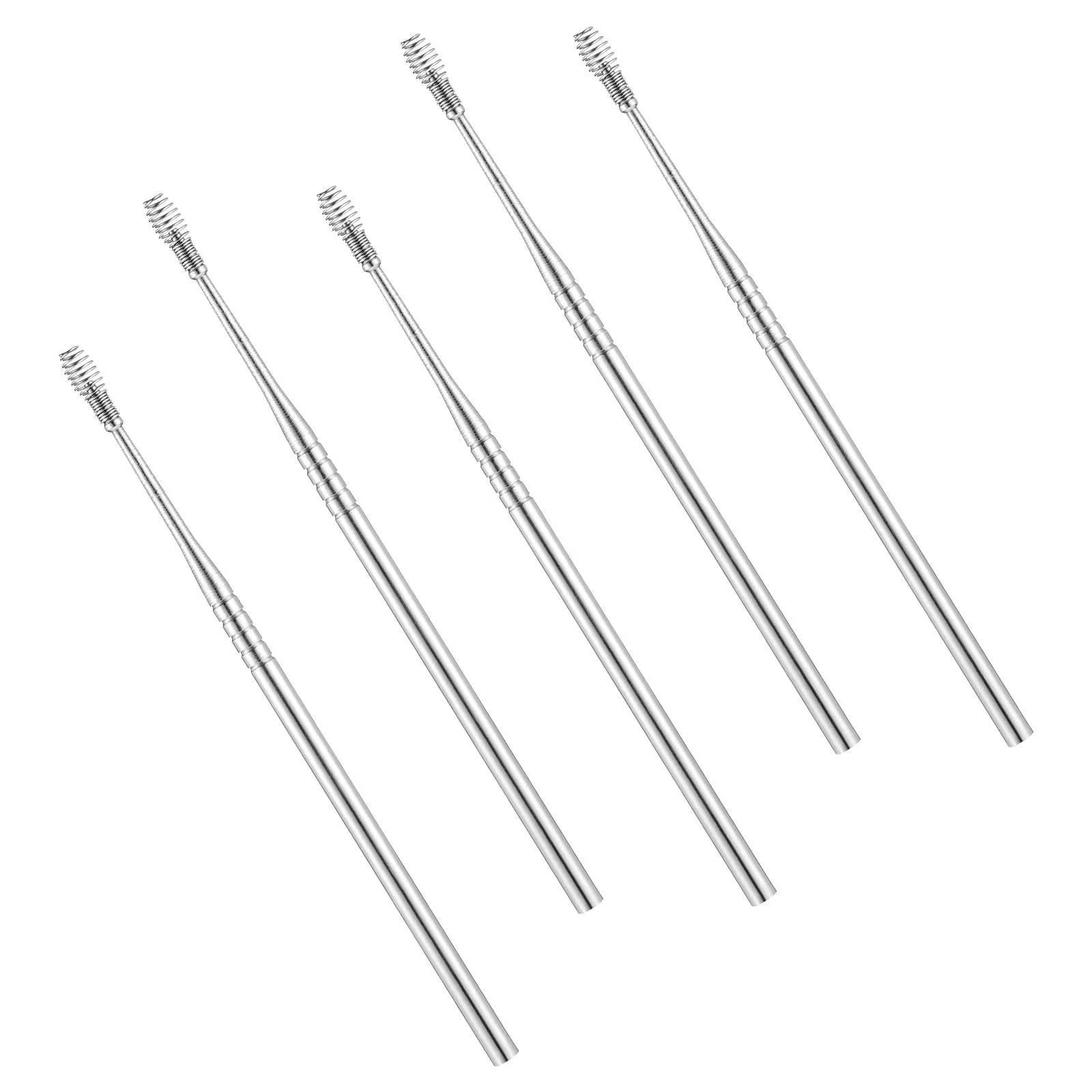 Ear Pick Wax Removers Spiral Spring Spoons Earwax Removal Tools Stainless Steel