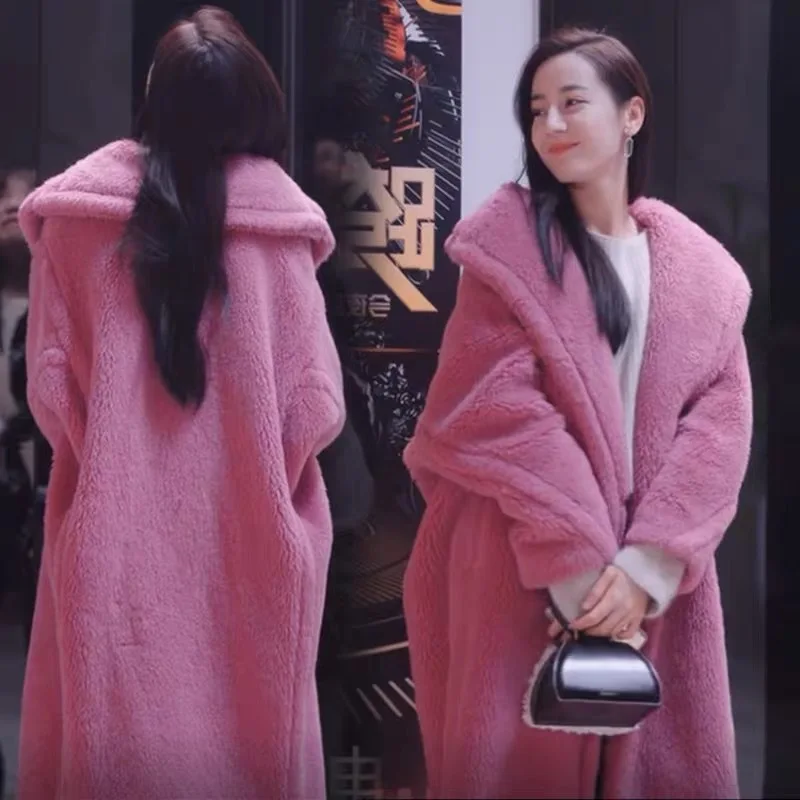2025年冬新作 インテグレーテッドスキン＆ファーラムファーコート 大人用 テディベア レディース ロングシープスキンファーコート