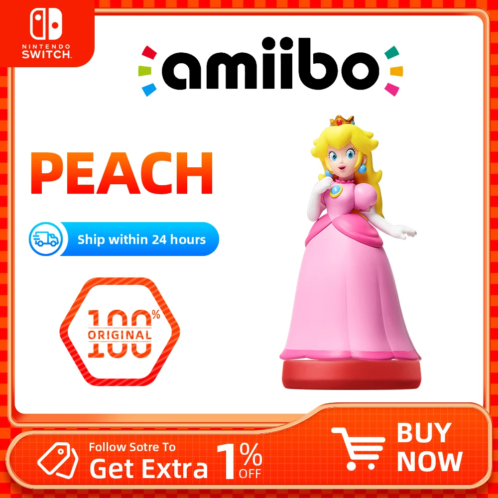 Nintendo Amiibo - Peach- para modelo de interação de jogo de console de jogos Nintendo Switch