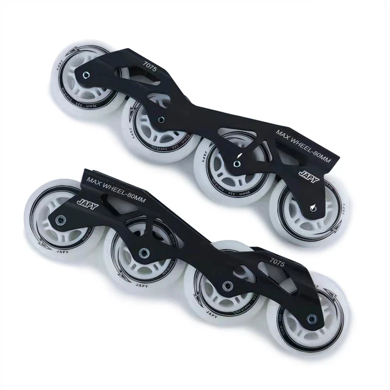 Inline Roller Skates Base 231mm 243mm Flat 7075 Frame 72 76 80 mm 88A PU Wheels 165mm Distance Chassis for Slalom Skates