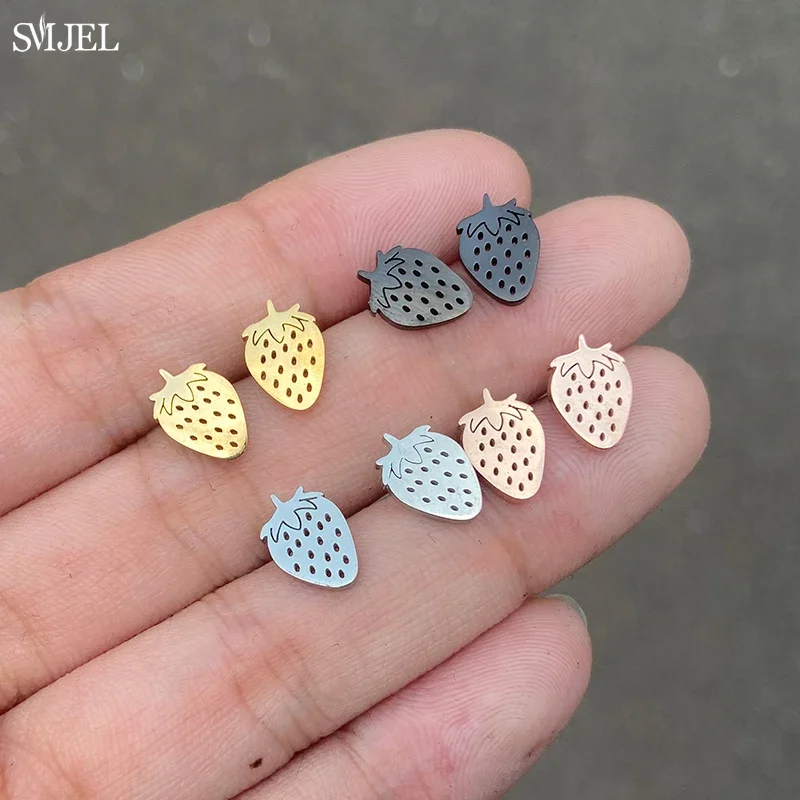 لطيف نجمة القمر وأقراط صغيرة الزنجبيل رجل الكوكيز على شكل القرط للفتيات الفراولة مجوهرات من صلب لا يصدأ Brincos