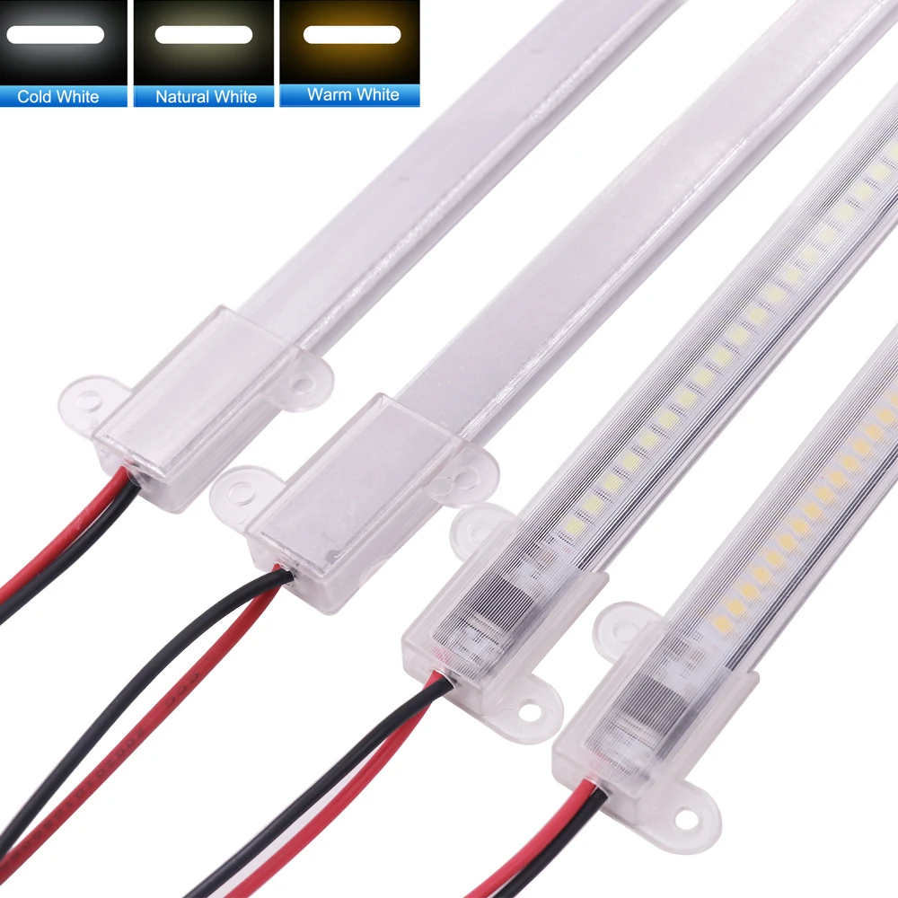 220V LED Bar Lights 2835 High Bright 72LEDs/m 30/40/50cm Aluminum Tube LED Rigid Strip Light For Under Cabinet Kitchen Lighting