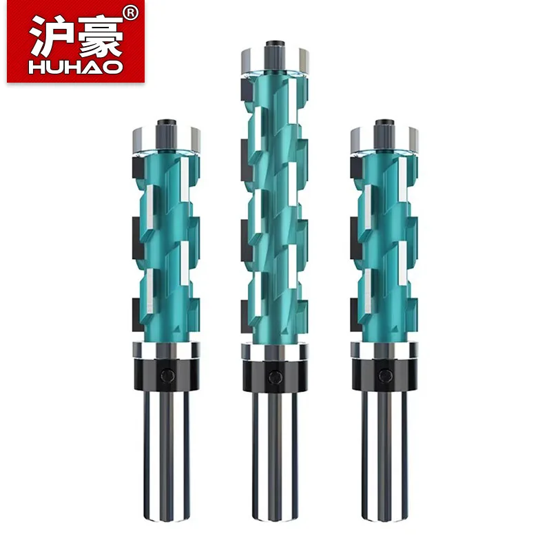 

HUHAO 1/2inch Shank Flush Trim Router Bit Double Bearing Spiral Trimming Milling Cutter High Speed Steel CNC Woodworking Tools