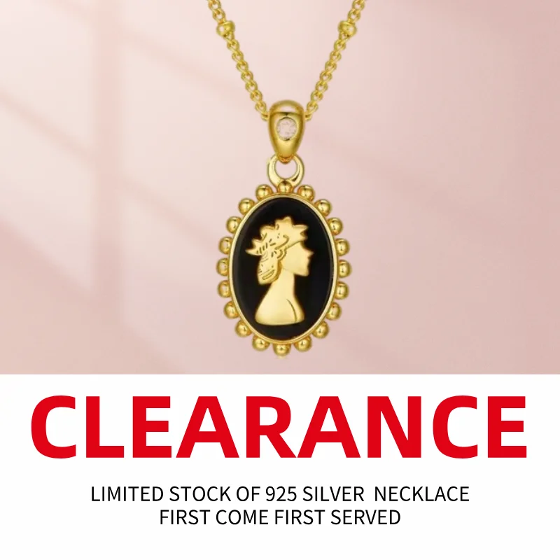 Clearance Real 925 Sterling Silver 18K Gold Natural Gemstone Chic Pendant Necklace For Women Limited Stock First Come First Get