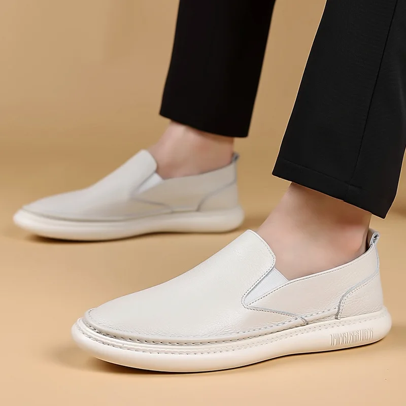 

2026 Classic Mens Soft Sole Loafers Versatile Casual Men Slip-on Shoes Business Formal Leather Shoes Male Driving Shoe Moccasins