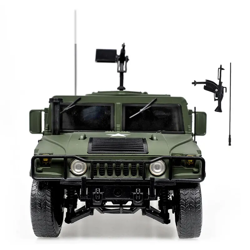 Modèle de voiture moulé sous pression, véhicule tactique, voiture blindée militaire, modèle en alliage avec LED 7 portes ouvertes, jouet de Collection de loisirs, 1/18