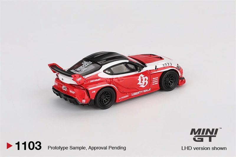 Vorverkauf MINI GT 1:64 Supra GR LB WORKS Rot Weiß Blisterbox Druckgussauto Modellsammlung Miniatur