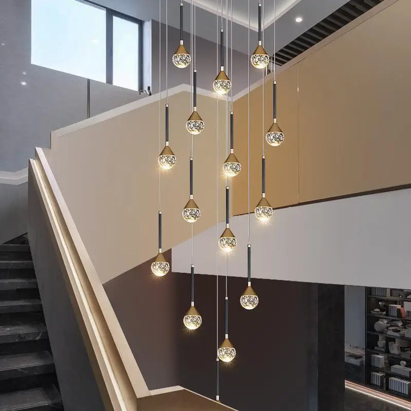 

Modern Living Room Pendant Light Home Decor Ceiling Chandelier Luxury Dining Room Lobby Staircase Chandelier LED Indoor Lighting
