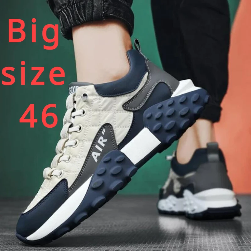 New Fashion High Quality Men Tennis Sneakers Shoes Comfort Jogging Casual Shoes Outdoor Non-slip Walking Footwear Plus Size 46