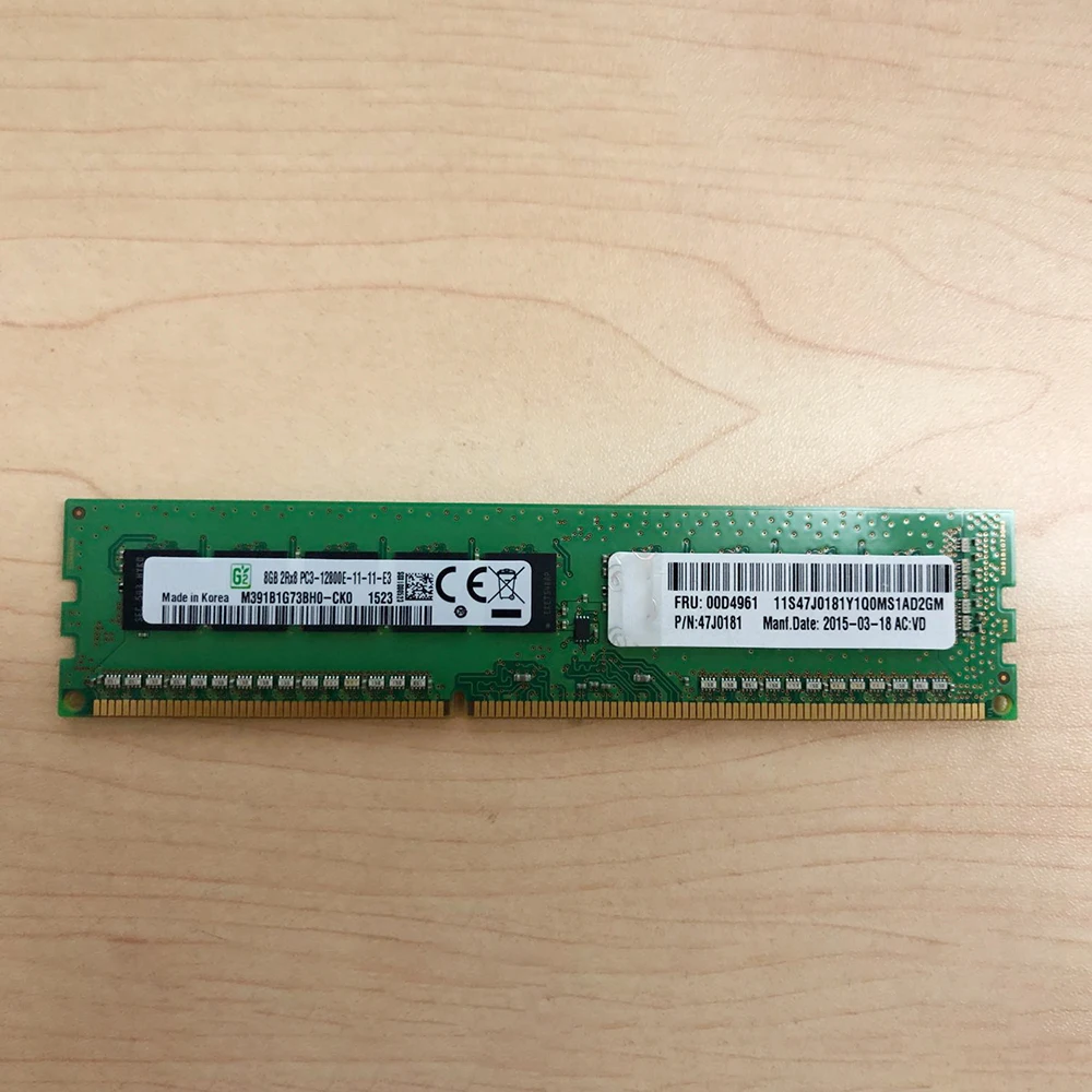 For IBM RAM 00D4959 00D4961 47J0181 PC3-12800E 8GB DDR3 1600 Server Memory