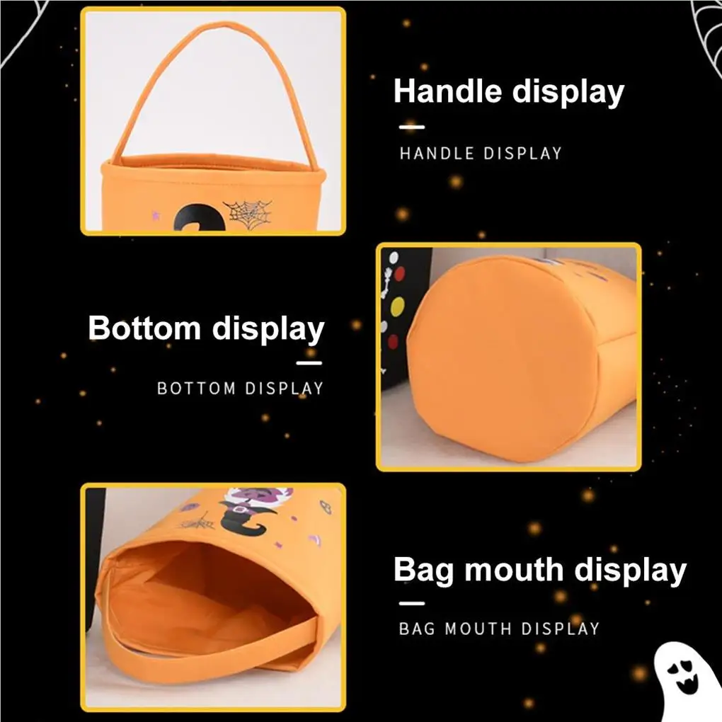 Многоразовые корзины для Хэллоуина, украшение в виде гномов на Хэллоуин, удобные для ношения, корзины с героями мультфильмов на Хэллоуин No 5