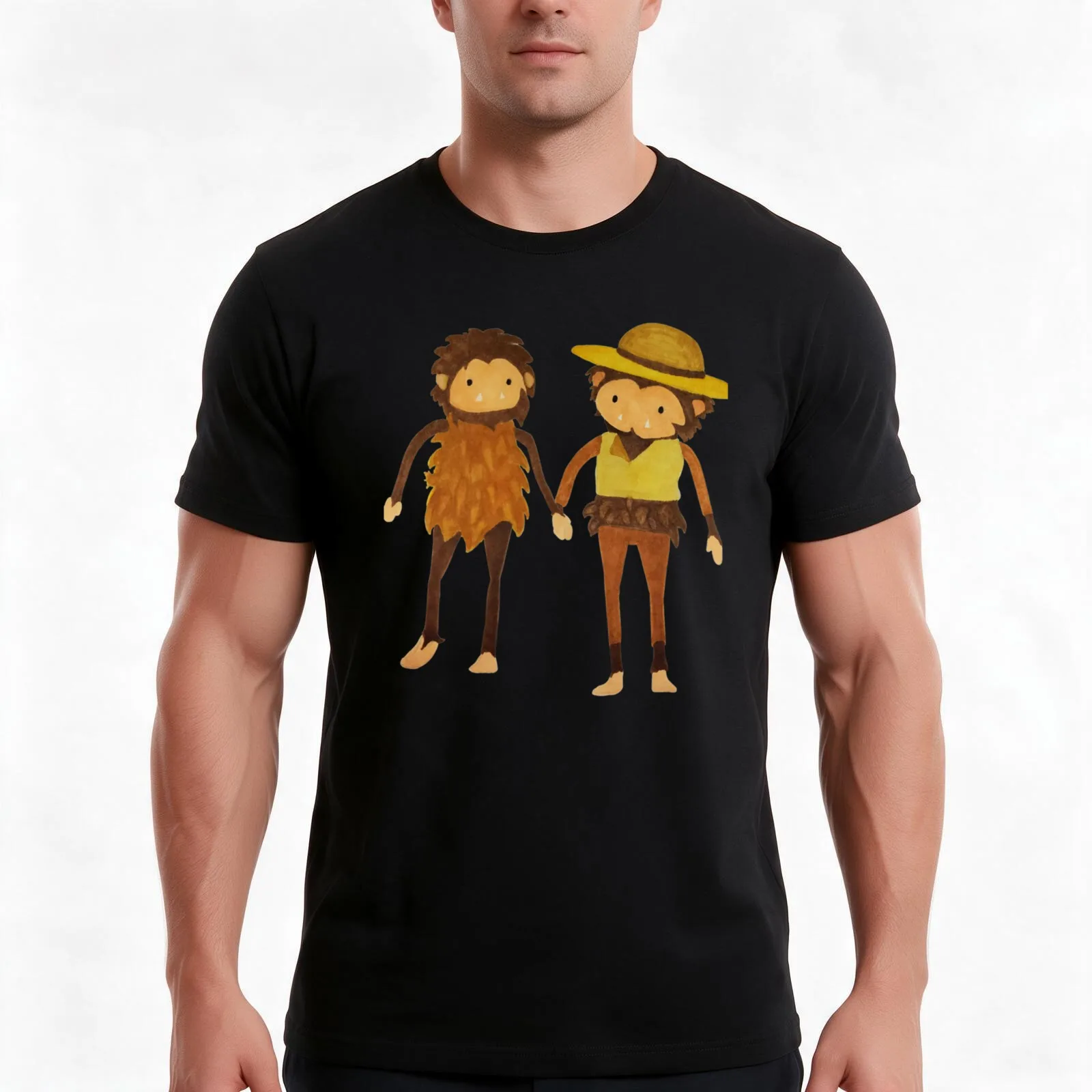 sneaky sasquatch T-Shirt, Summer Casual Cotton Tee, Oversized Streetwear Tops, Vintage Graphic Print, Loose Fit Short Sleeve