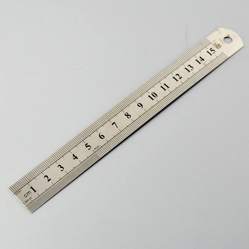 15cm Rulers Stainless Steel Ruler Tool Double Side Measuring Straight 6 inch