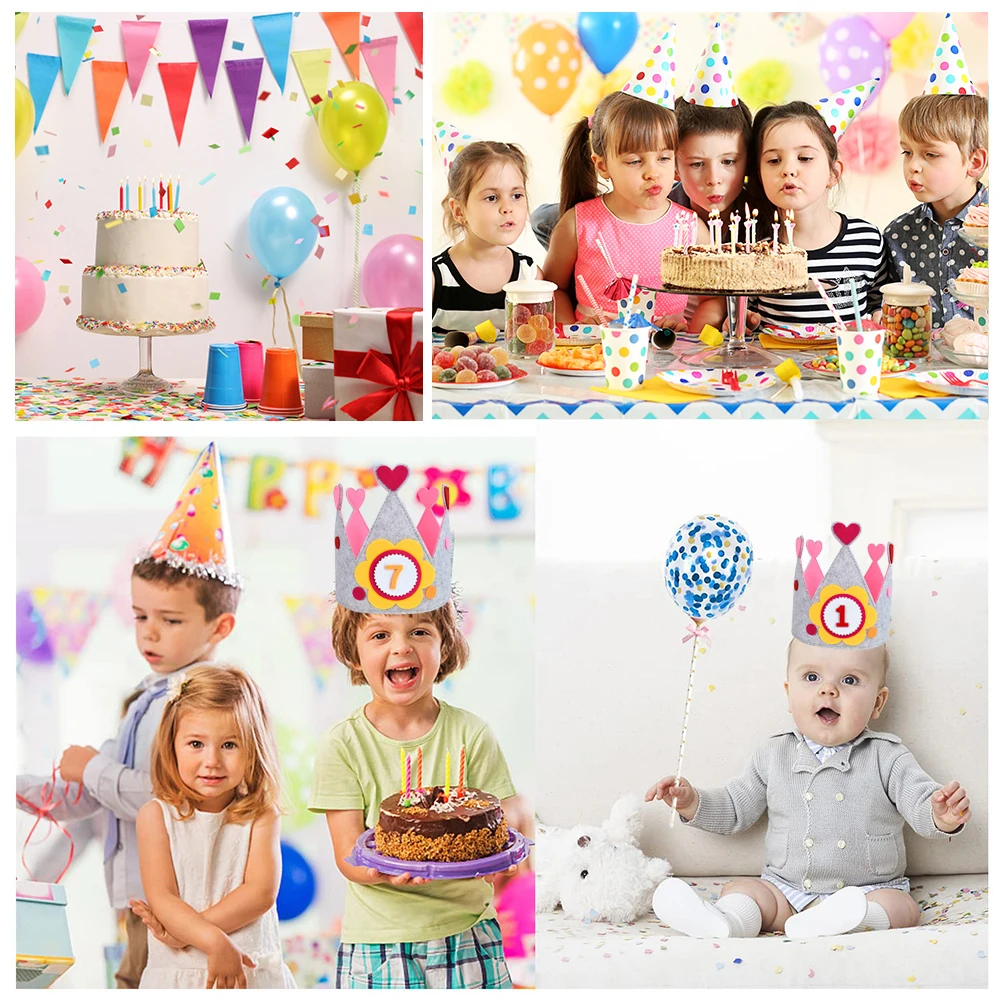 Coroa DIY para Crianças, Números Intercambiáveis Criativos, Presente para o Dia das Crianças, Decoração para Festas de Aniversário de Meninas e Meninos