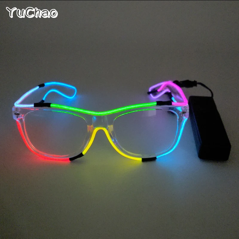LED-Sonnenbrille, Maskerade, Konzertclub, Rave-Zubehör, leuchtende Sonnenschutzbrille, Cyberpunk-Männerbrille, Damen-LED-Rosa-Brille – Detail 22