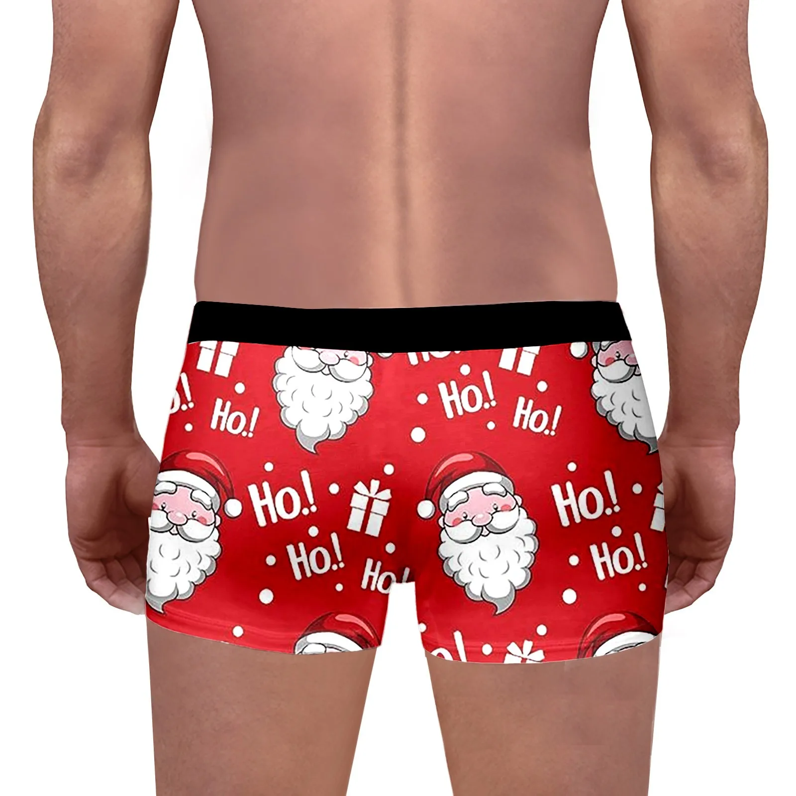 Christmas Mens Boxers Funny Santa Claus Print Boxer Shorts Underwear New Years Underpants Xmas Panties Convex Lingerie