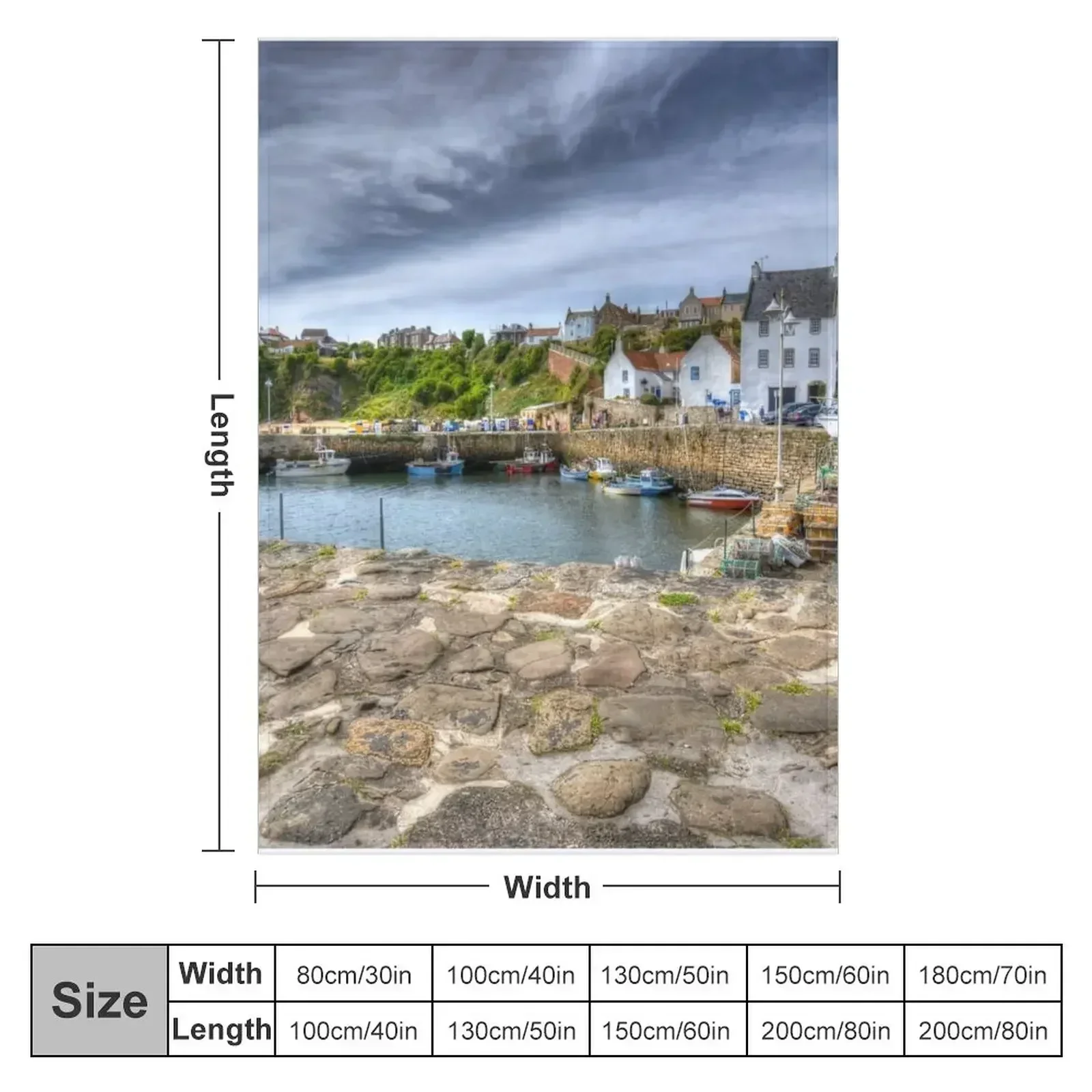 Crail Harbour Fife Scotland Throw Blanket For Baby warm for winter Comforter Blankets