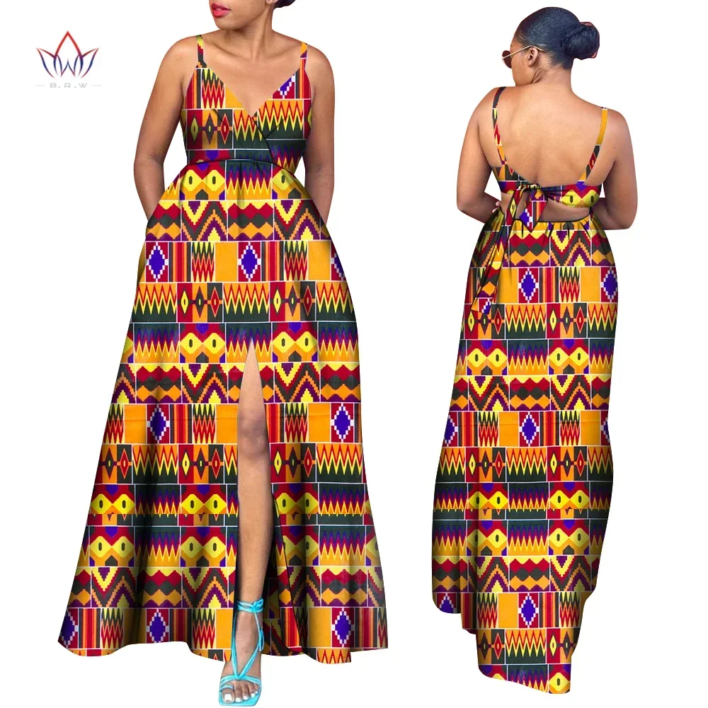 African Dresses for Women Party Stap Dress Dashiki African Women Bra Dresses Tradtional African Women Dresses Clothes WY9140