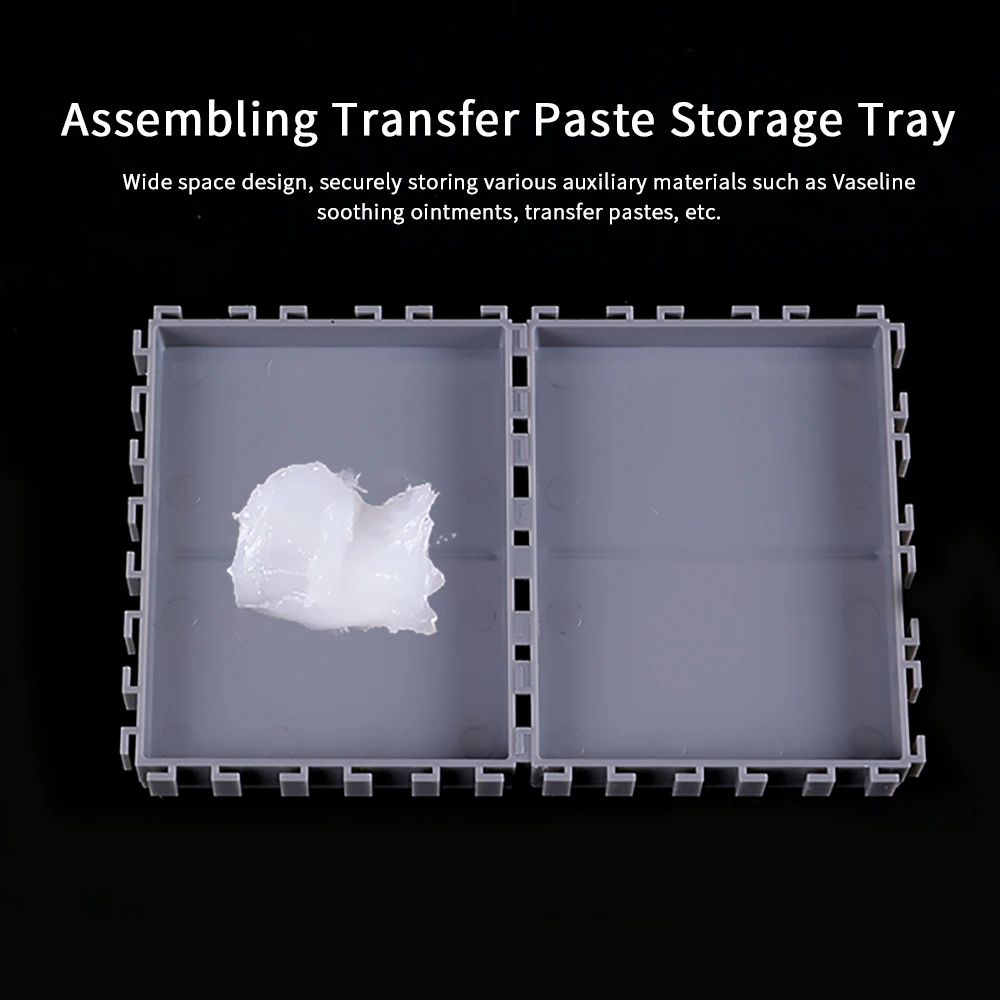 YILONG 20PCS 2.87*2.09in Assembling Transfer Paste Storage Tray Creative Design Storage Tray ABS Plastic Material Storage Tray