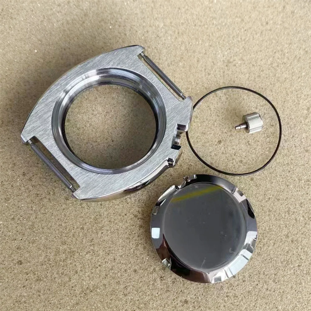 男性用ステンレススチールウォッチケース,ブラック,防水,勝者シャドウ,ケースnh35,nh36,4rムーブメント,変更部品,41mm